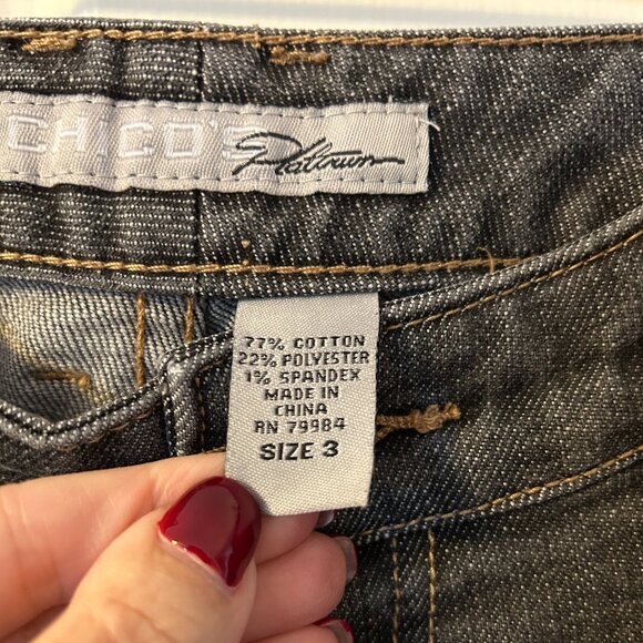 Chicos Platinum Grey Jeans, Size 3 (16-ish) - Picture 5 of 5
